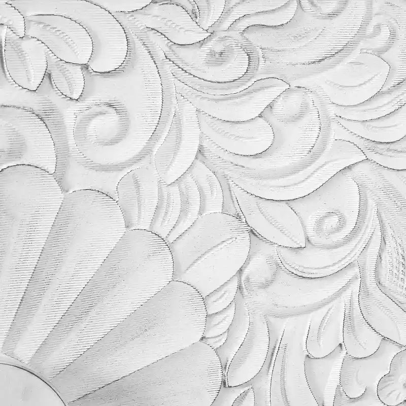 Lily-Sideboard mit geschnitztem Blumenmotiv an den Türen, großem Stauraum und Regalen