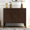 Meuble de rangement d’appoint vintage avec étagère réglable, buffet-console en bois massif, table de canapé