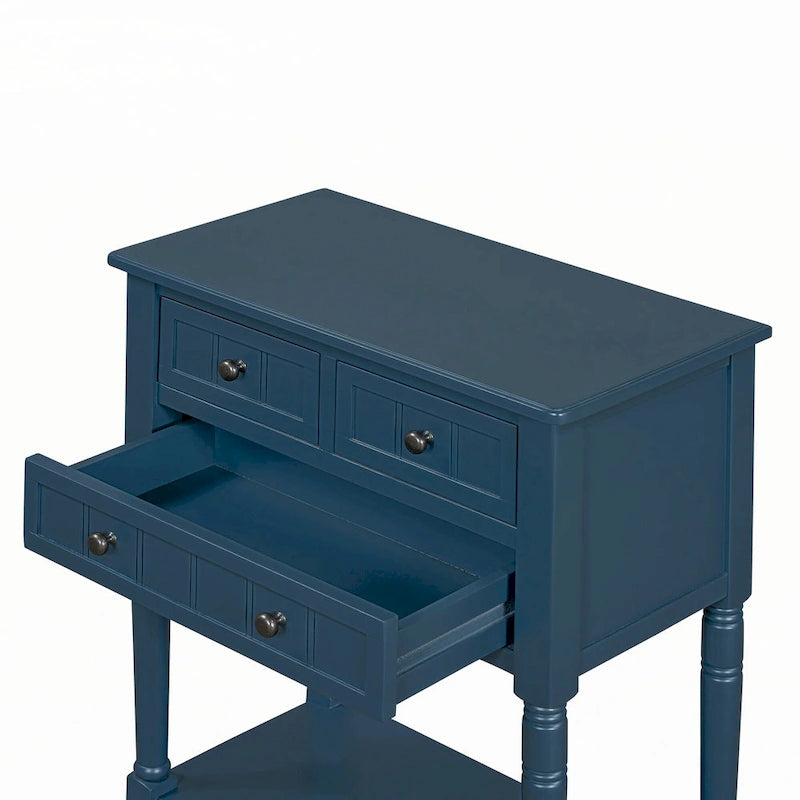 Table console étroite (bleu marine)