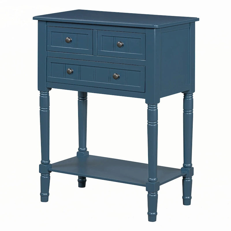 Table console étroite (bleu marine)
