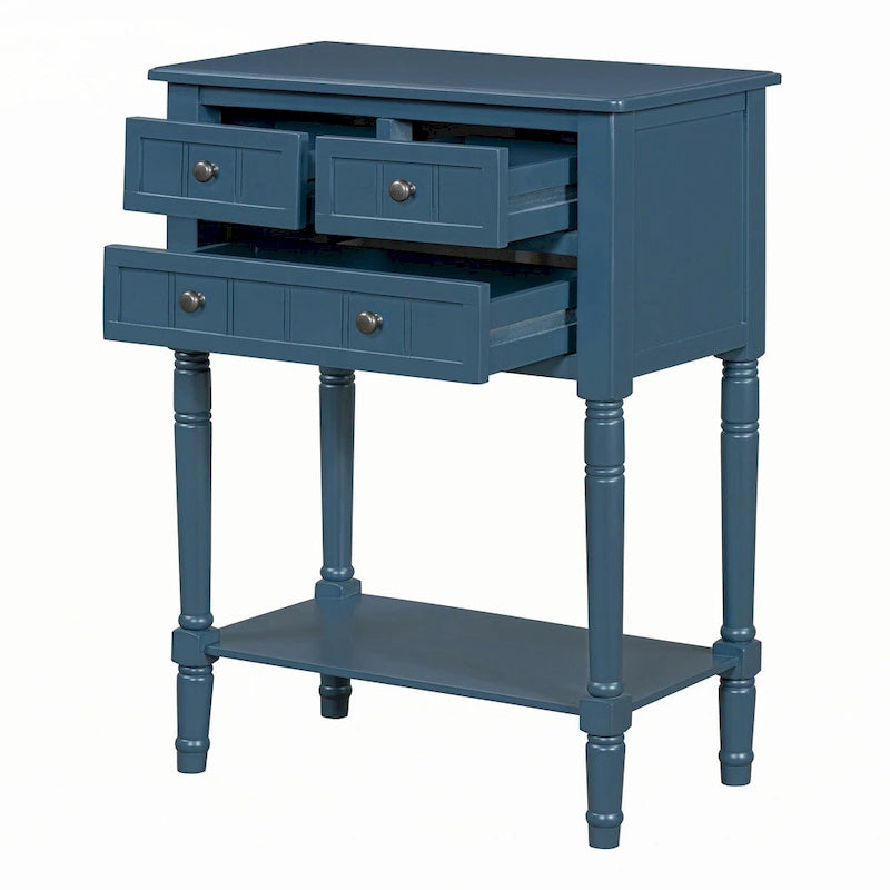 Table console étroite (bleu marine)