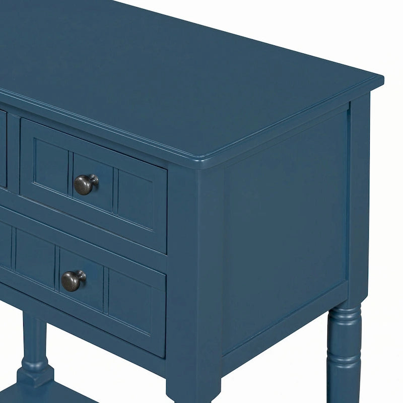 Table console étroite (bleu marine)