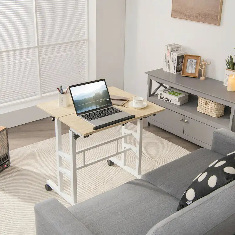 Bureau mobile réglable pour travailler debout, bureau informatique inclinable