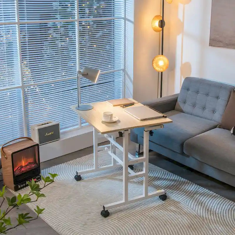 Bureau mobile réglable pour travailler debout, bureau informatique inclinable