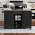 Îlot de cuisine d’extérieur de 52.25 avec plateau en acier inoxydable, vaste espace de rangement, porte-serviettes, porte-épices et décapsuleur