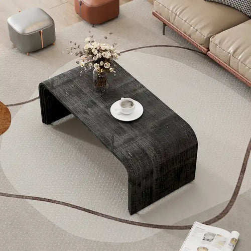 Table basse au design Art déco incurvé - 23.60 x 47.20 x 18.50