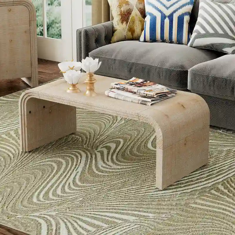 Couchtisch mit geschwungenem Art-déco-Design - 23.60 x 47.20 x 18.50