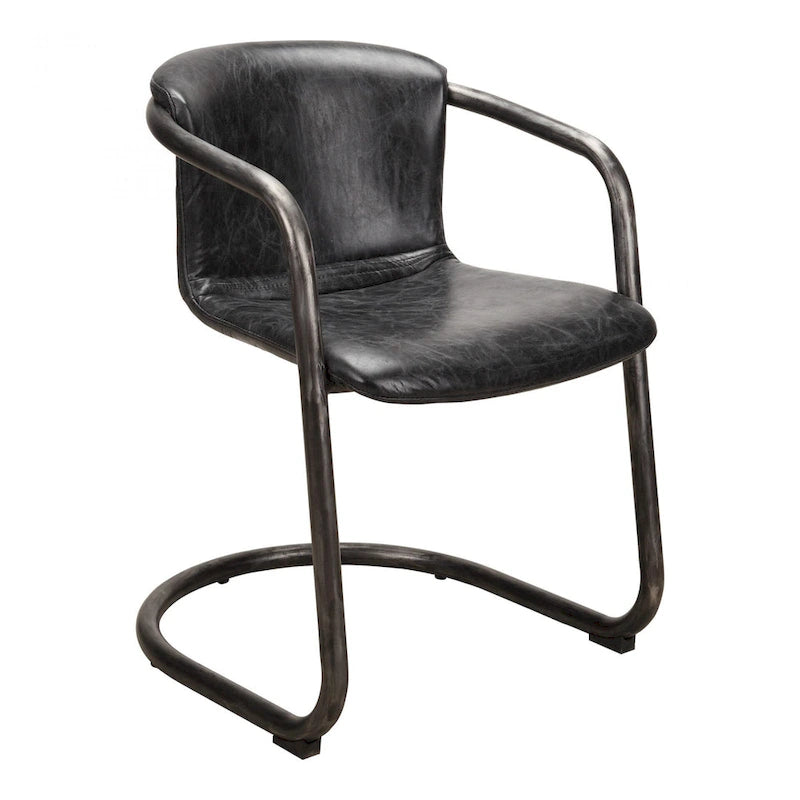 Sillas de comedor modernas de cuero, juego de 2