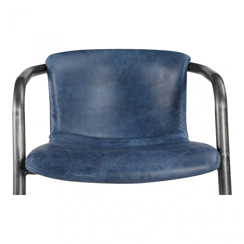 Moderne Esszimmerstühle aus Leder, 2er-Set
