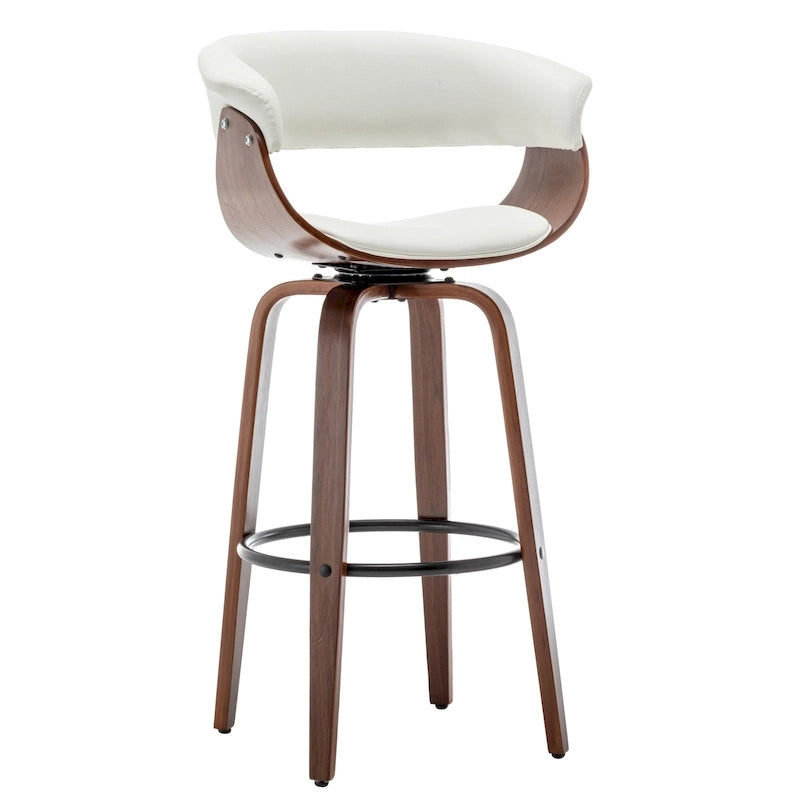 Tabouret de bar moderne rembourré de style nordique (lot de 2)