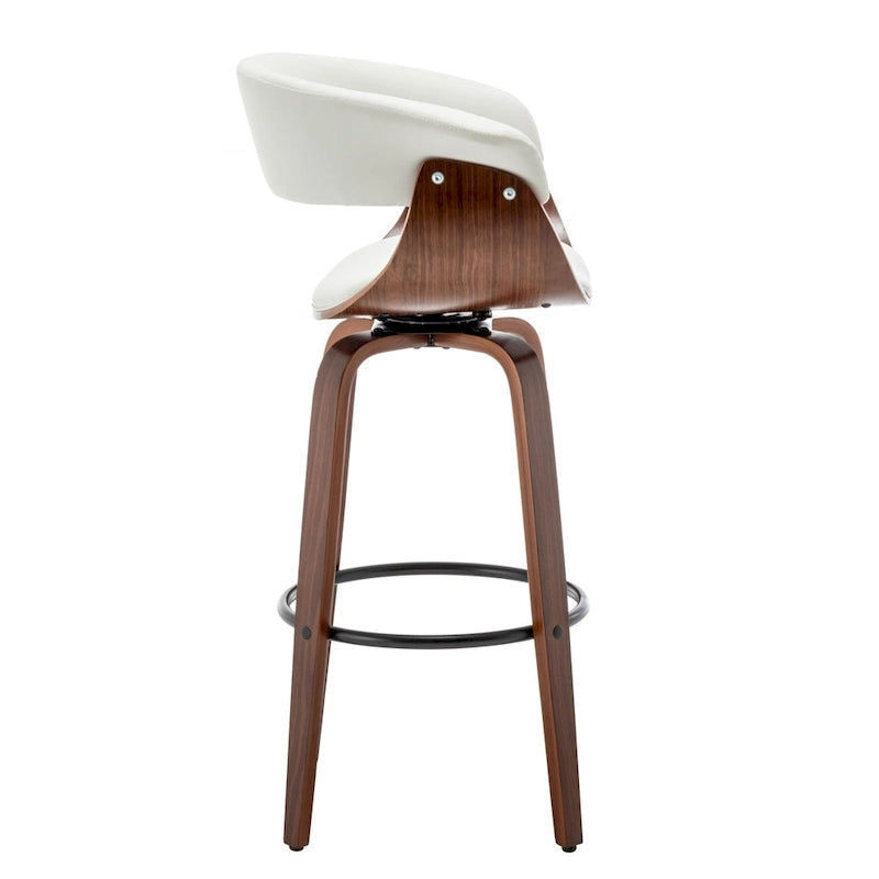 Tabouret de bar moderne rembourré de style nordique (lot de 2)