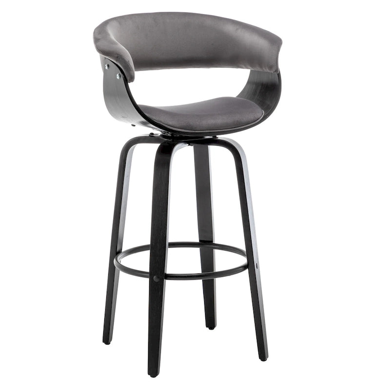 Tabouret de bar moderne rembourré de style nordique (lot de 2)