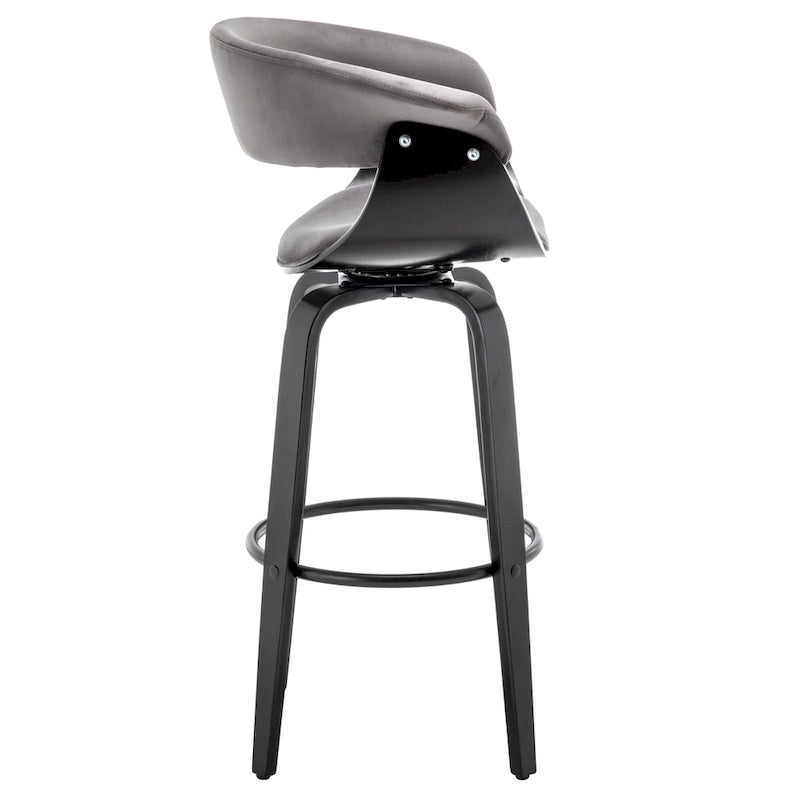 Tabouret de bar moderne rembourré de style nordique (lot de 2)