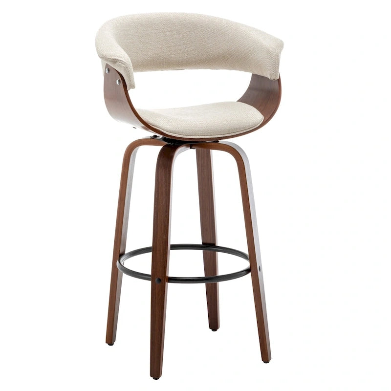Tabouret de bar moderne rembourré de style nordique (lot de 2)