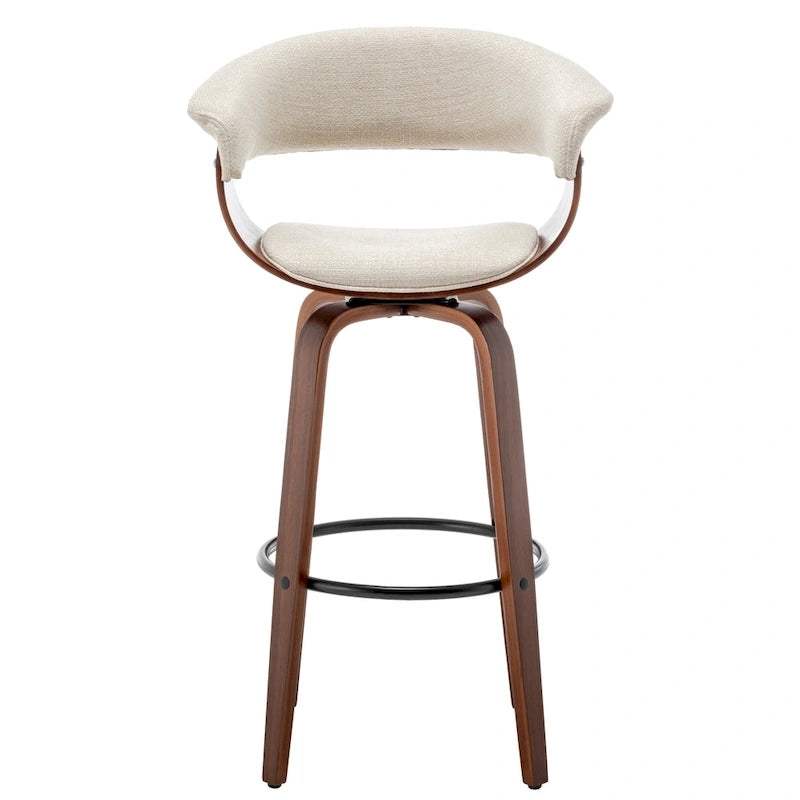 Tabouret de bar moderne rembourré de style nordique (lot de 2)