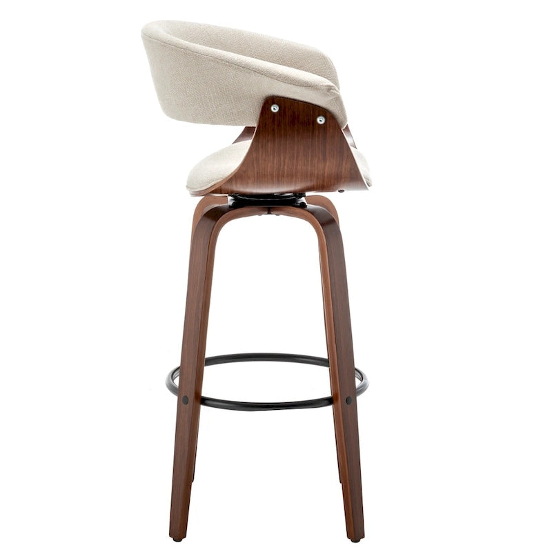 Tabouret de bar moderne rembourré de style nordique (lot de 2)