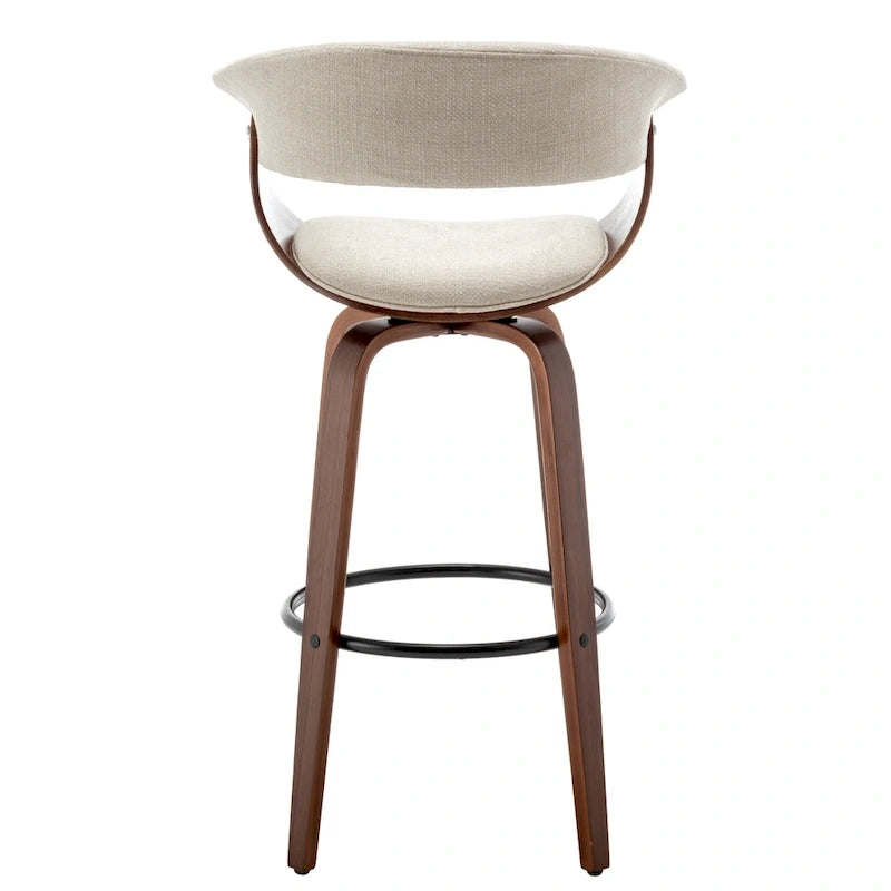 Tabouret de bar moderne rembourré de style nordique (lot de 2)