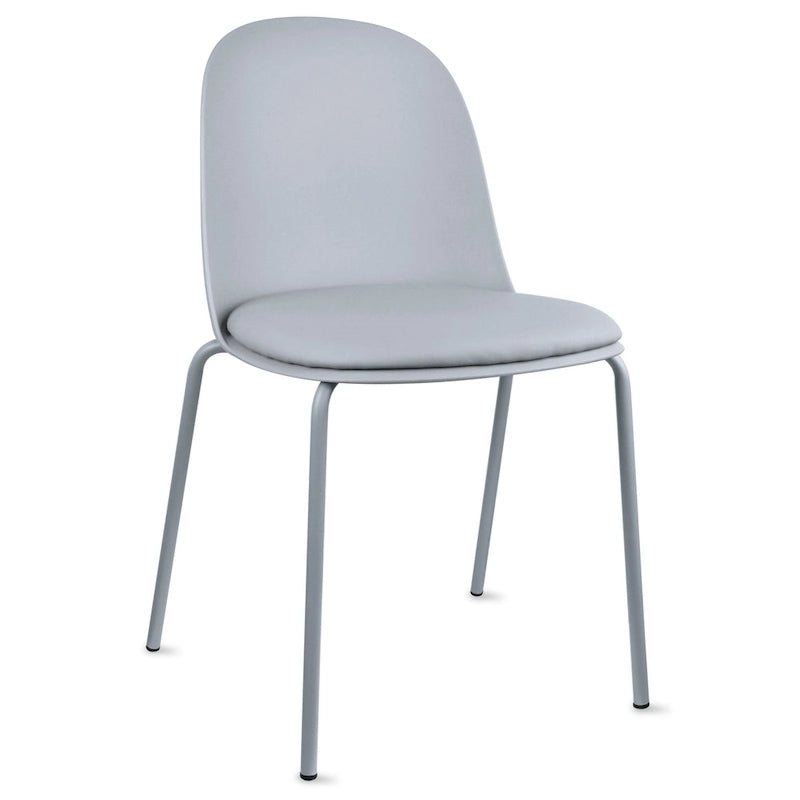 2er-Set Retro-Esszimmerstühle mit geformter Kunststoffschale im Eiffel-Stil, Akzentstühle für Wohnzimmer und Küche, mit Chromgestell, Designerstühle fürs Büro