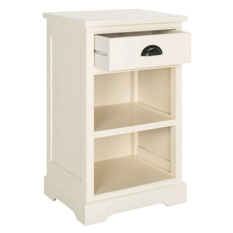 Grauer Beistelltisch mit Stauraum - 17.7 x 13.8 x 29.9 - 18Wx14Dx30H