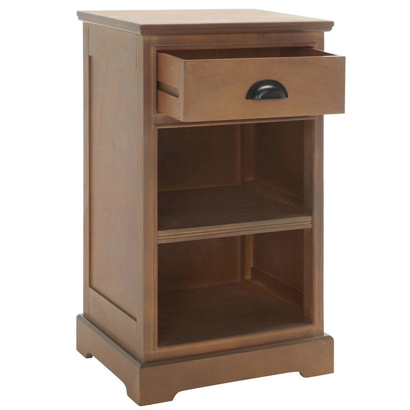 Grauer Beistelltisch mit Stauraum - 17.7 x 13.8 x 29.9 - 18Wx14Dx30H