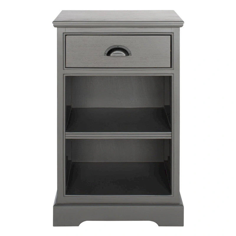 Grauer Beistelltisch mit Stauraum - 17.7 x 13.8 x 29.9 - 18Wx14Dx30H