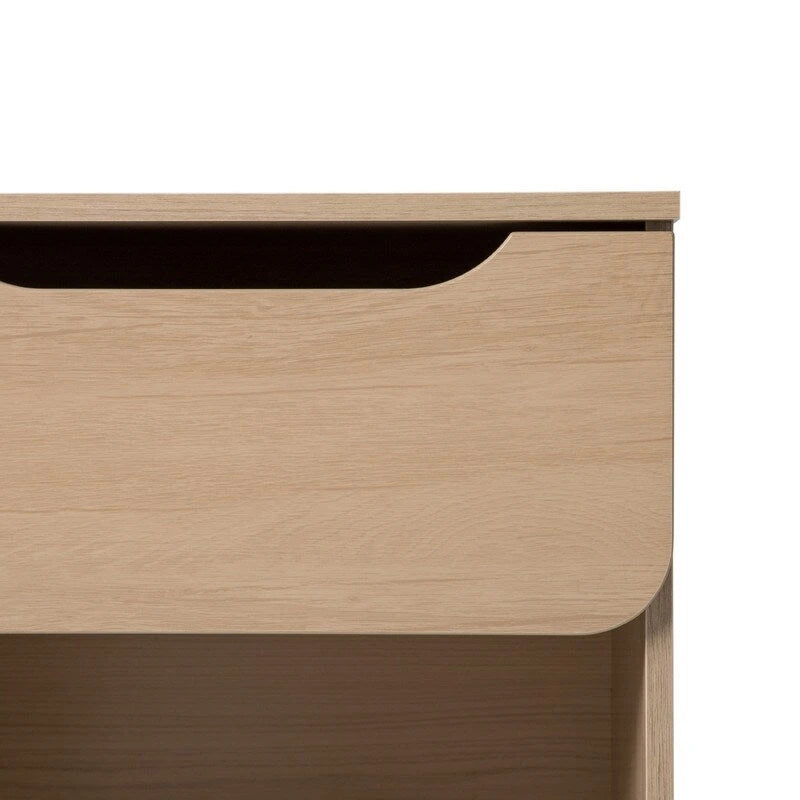 Moderner, minimalistischer Nachttisch mit 1 Schublade und offenem Fach