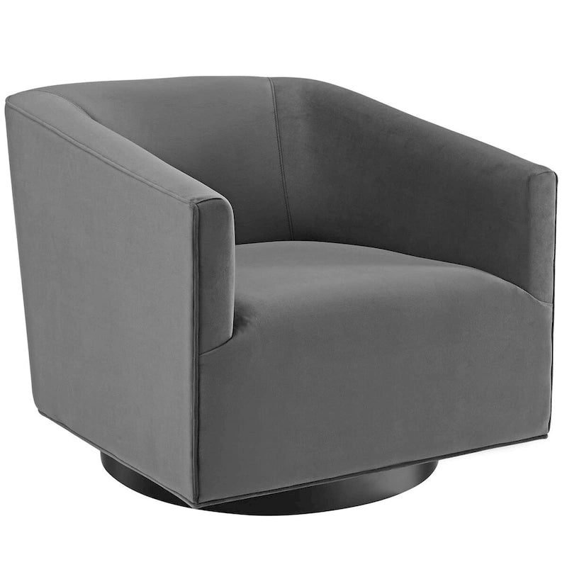 Fauteuil pivotant Twist en velours haute performance (lot de 2)