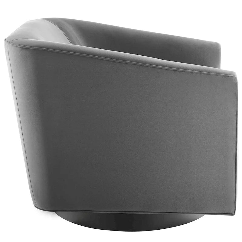 Fauteuil pivotant Twist en velours haute performance (lot de 2)