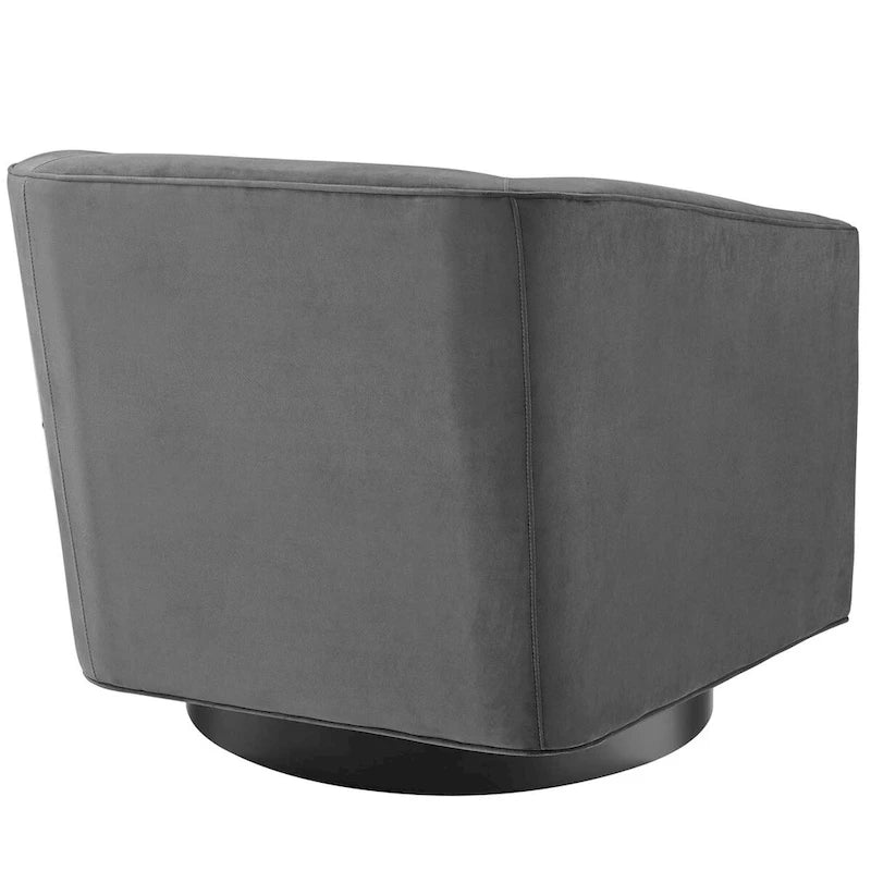 Fauteuil pivotant Twist en velours haute performance (lot de 2)