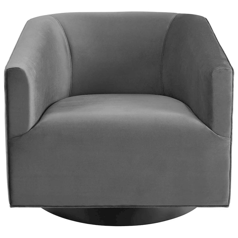 Fauteuil pivotant Twist en velours haute performance (lot de 2)