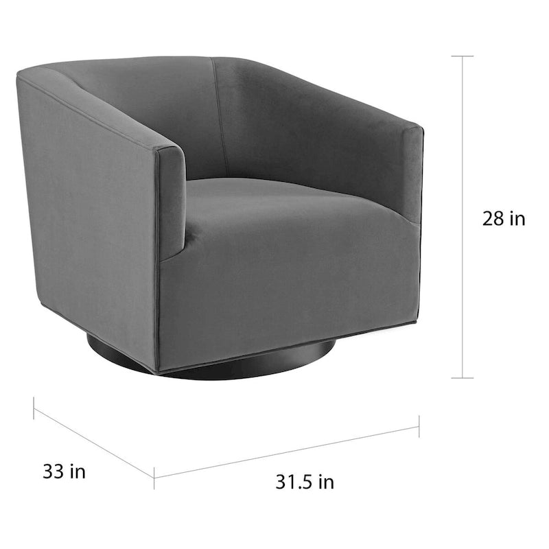 Fauteuil pivotant Twist en velours haute performance (lot de 2)