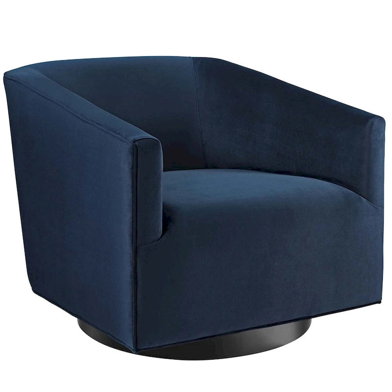 Fauteuil pivotant Twist en velours haute performance (lot de 2)
