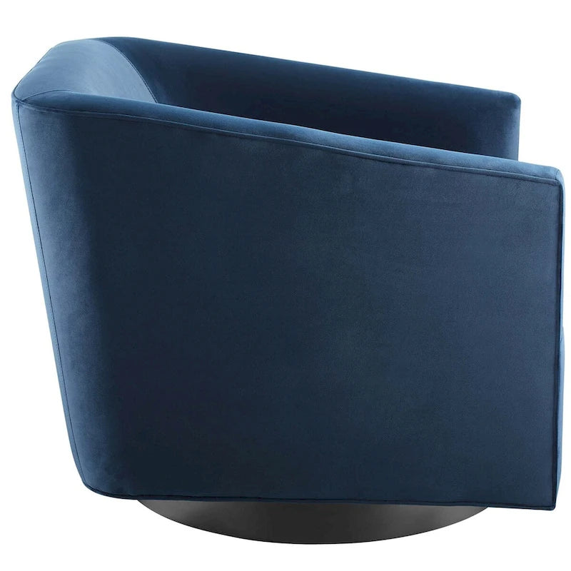 Fauteuil pivotant Twist en velours haute performance (lot de 2)