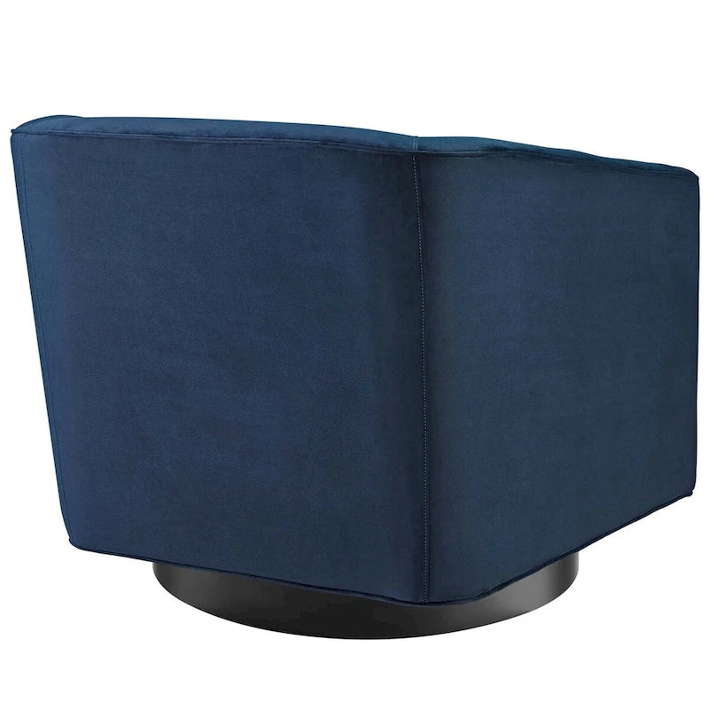 Fauteuil pivotant Twist en velours haute performance (lot de 2)