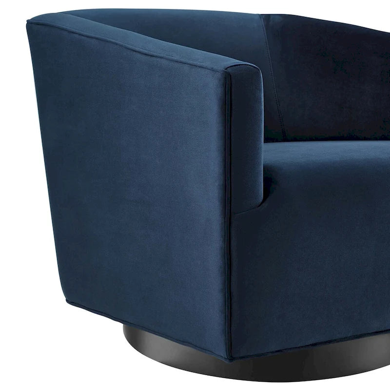 Fauteuil pivotant Twist en velours haute performance (lot de 2)