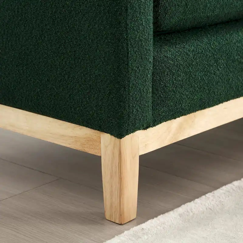 Elegante banco tapizado para colocar al pie de la cama y en la sala de estar