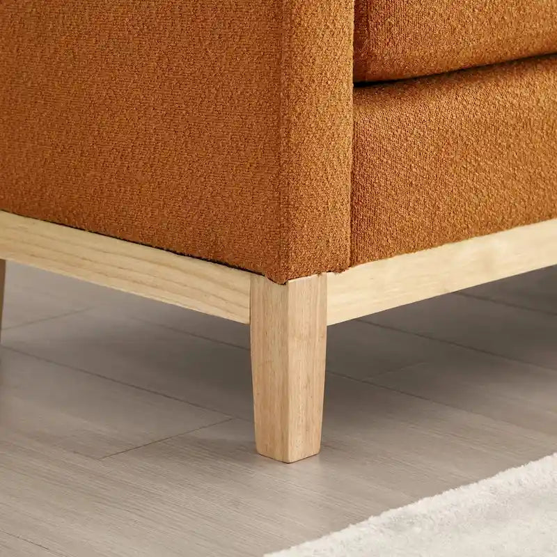 Elegante banco tapizado para colocar al pie de la cama y en la sala de estar