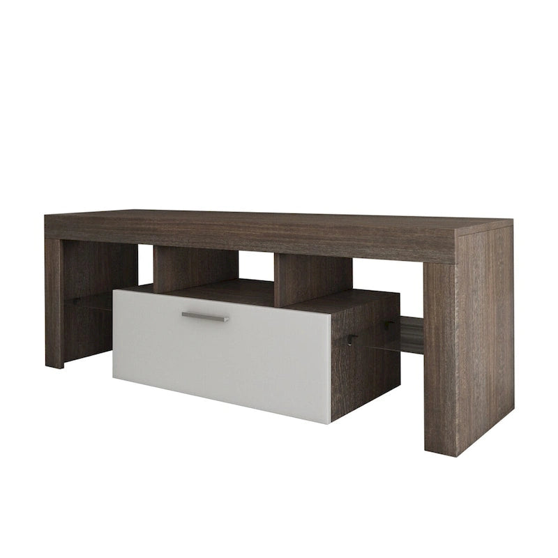 Mueble para TV Morden de 51 pulgadas, compatible con televisores de hasta 55-in, con luces LED que cambian de color