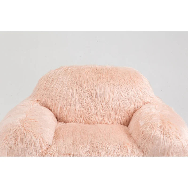Sitzsack-Sessel mit langem Plüschbezug für Erwachsene und Jugendliche, gefüllt mit hochdichtem Schaumstoff, moderner Entspannungssessel