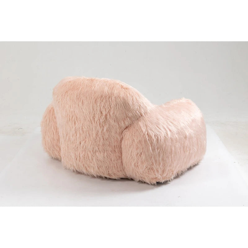 Sitzsack-Sessel mit langem Plüschbezug für Erwachsene und Jugendliche, gefüllt mit hochdichtem Schaumstoff, moderner Entspannungssessel
